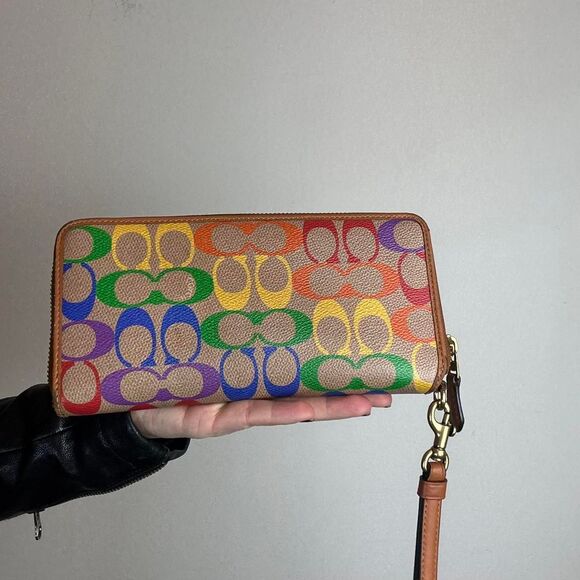 Coach Pride Special Edition Brown Leather Wallet - Picture 2 of 5